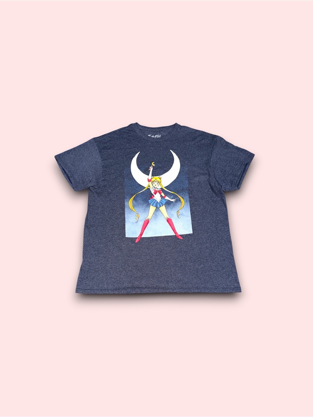 Sailor Moon Shirt Size Large Animation Anime Cartoon Graphic Print T-Shirt Blue